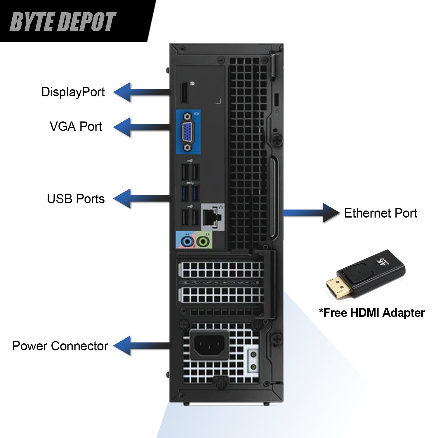DELL Desktop Computer PC i7, up to 64GB RAM, 8TB SSD, Windows 10/11 Pro, WiFi BT