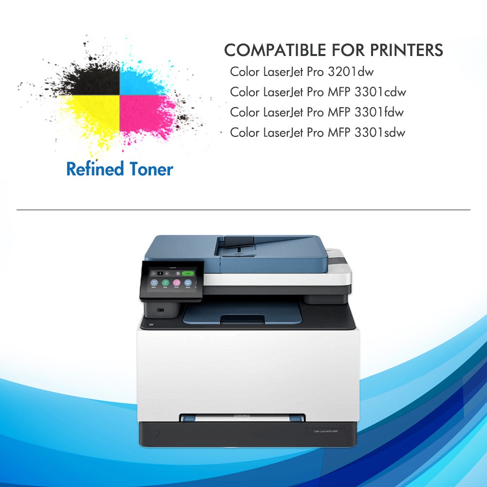 4PK W2180X 218X High Yield Toner with Chip For HP 3201dw MFP 3301fdw 3301cdw