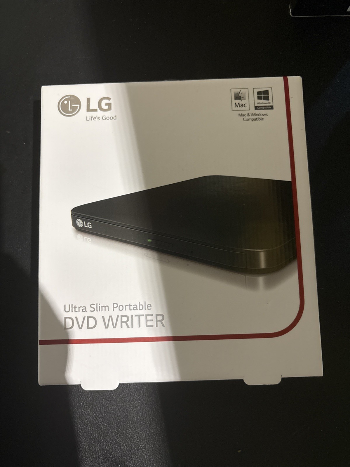 NEW! LG – SP80NB80 – ULTRA SLIM PORTABLE USB EXTERNAL DVD-WRITER – PC/MAC– BLACK