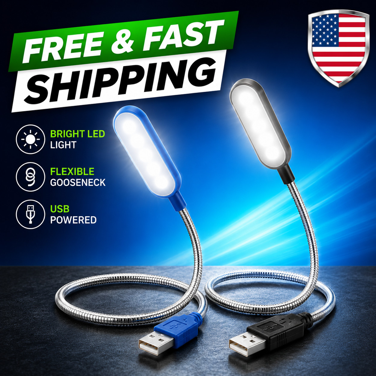 Mini USB LED Light Flexible Reading Lamp Portable Night Light for Laptop USA