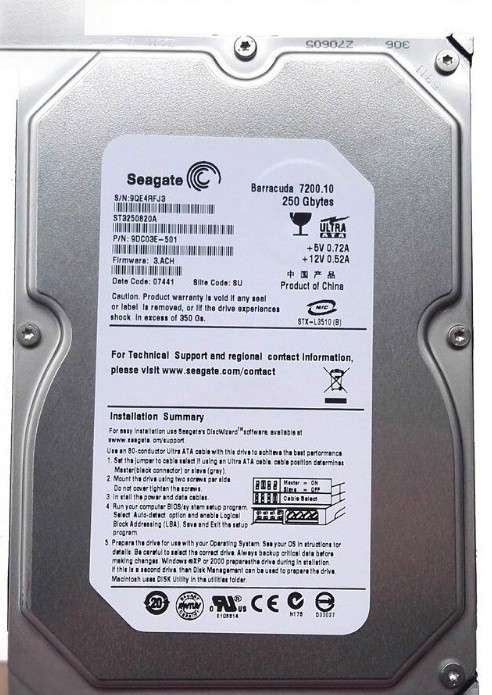 New ST3250820A Seagate 250GB 7200RPM PATA IDE 3.5 Desktop HDD Hard Disk Drive
