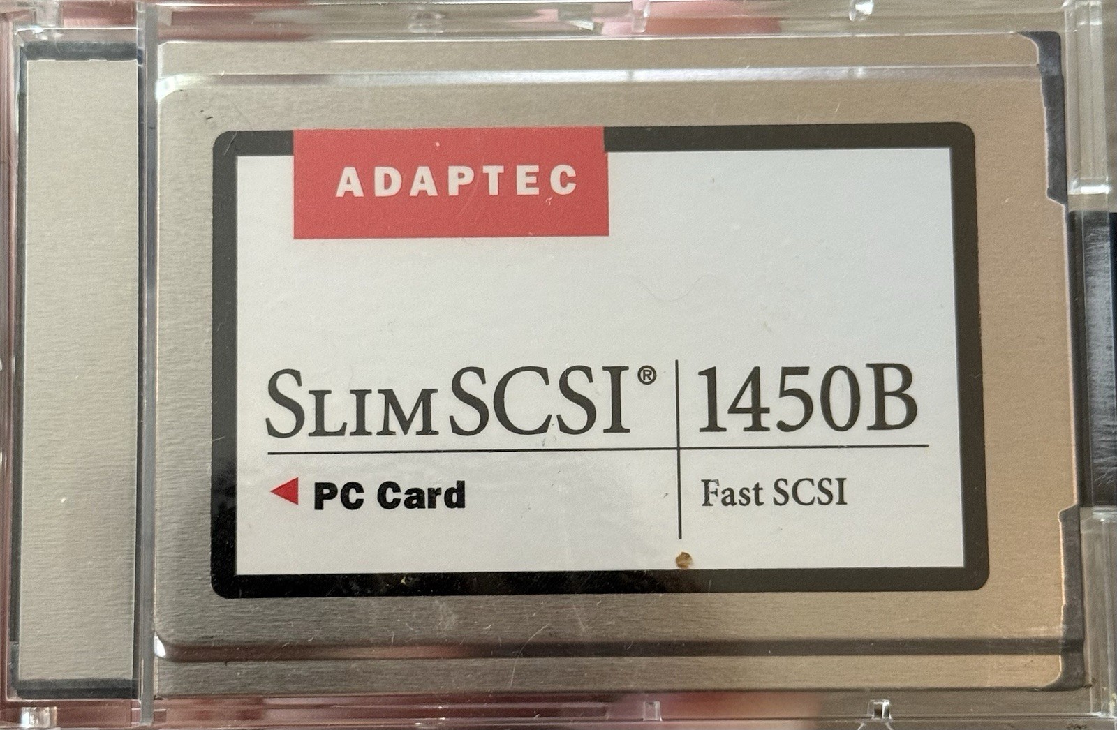 ADAPTEC 1450B SlimSCSI PCMCIA Fast SCSI Adapter PC Card w/Cable Box Manual VK06