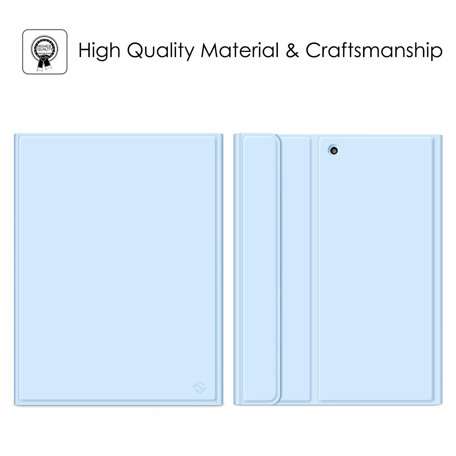 Bluetooth Keyboard Case for iPad 9th Gen (2021) 10.2 inch Folio Stand Back Cover