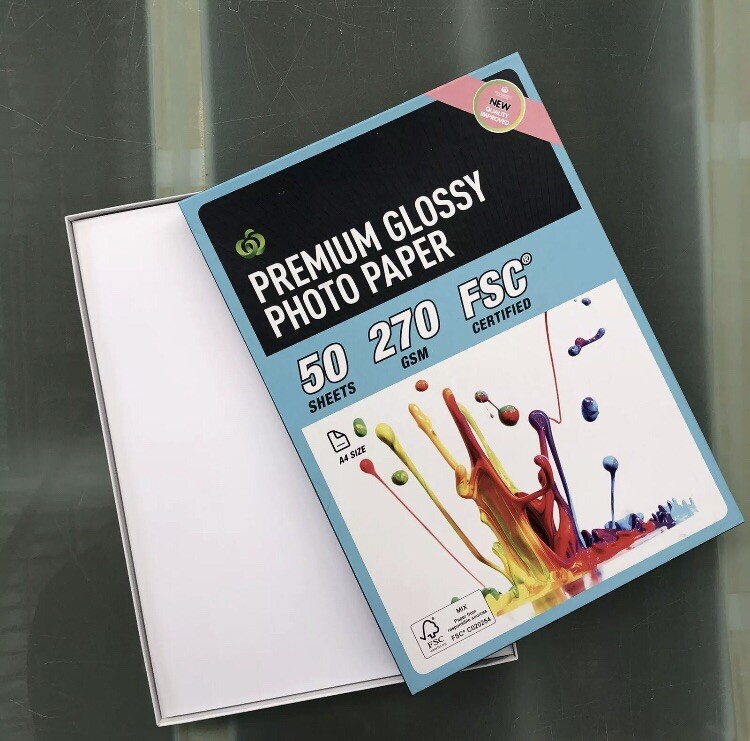 Inkjet Printer Photo Paper 270 gsm A4 150 Sheets Bulk Buy Premium Gloss