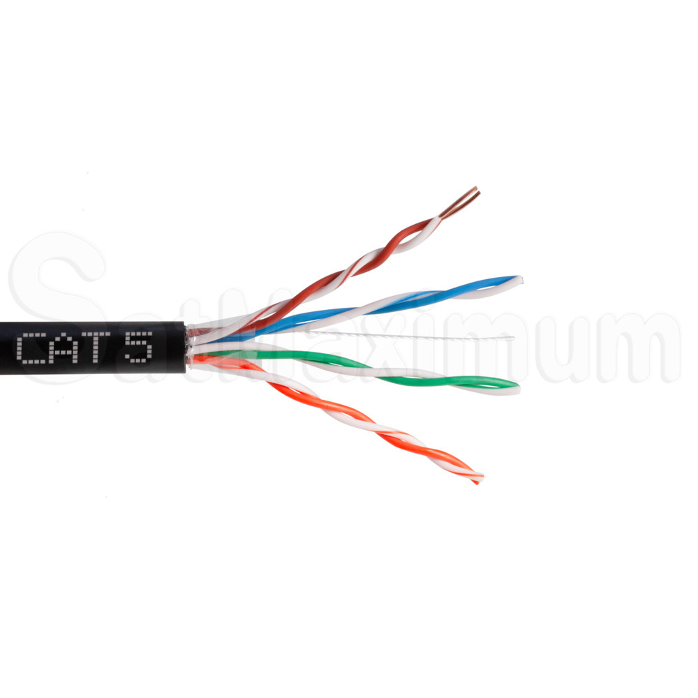 500ft Cat5 UTP OUTDOOR Ethernet Network Cable 24AWG PE Solid Direct Burial Wire