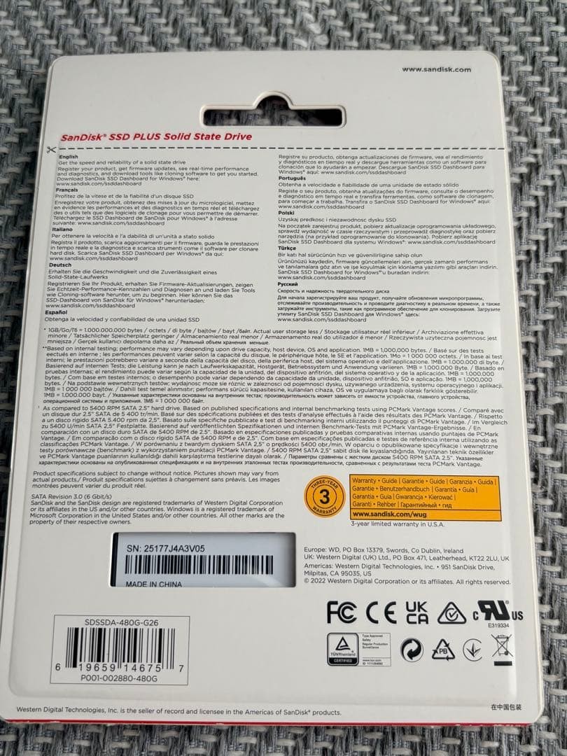 SanDisk SSD PLUS 480GB Internal Solid State Drive Up to 535MB/s Read Unopened