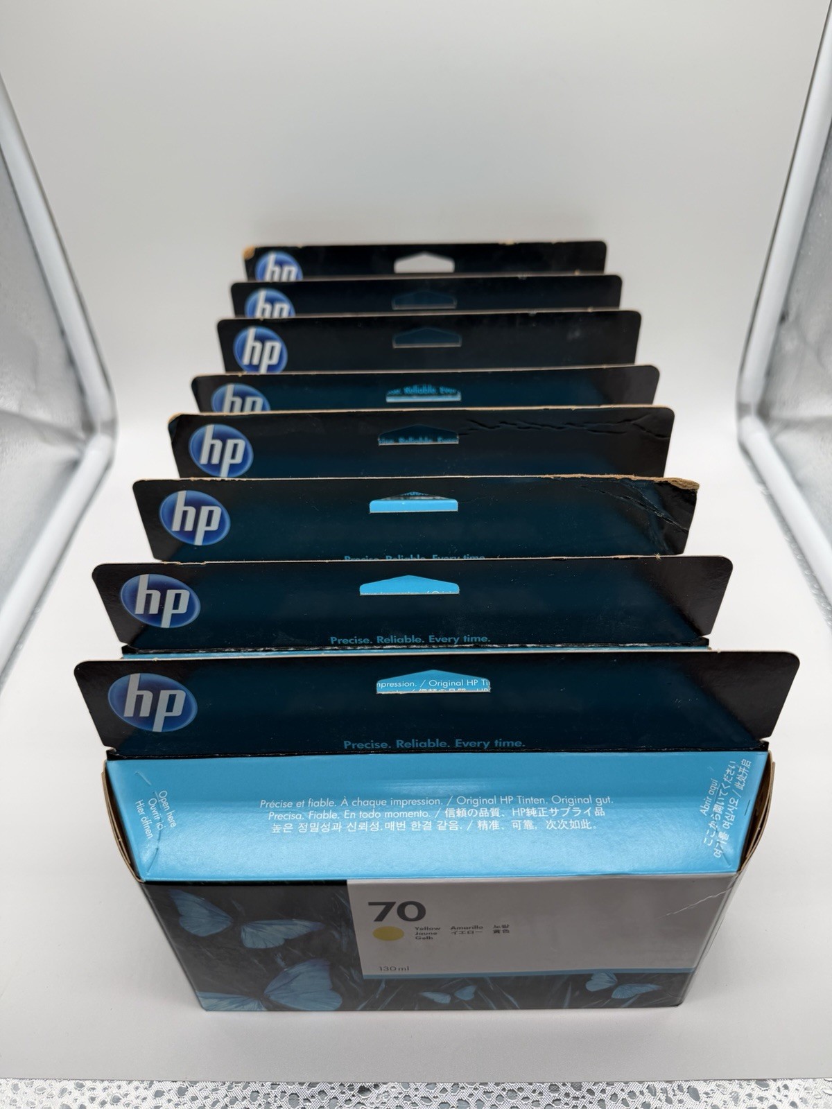 HP 70 Genuine Ink Cartridge Lot of 8 Old Stock OEM Mixed Colors C9454A-C9466A
