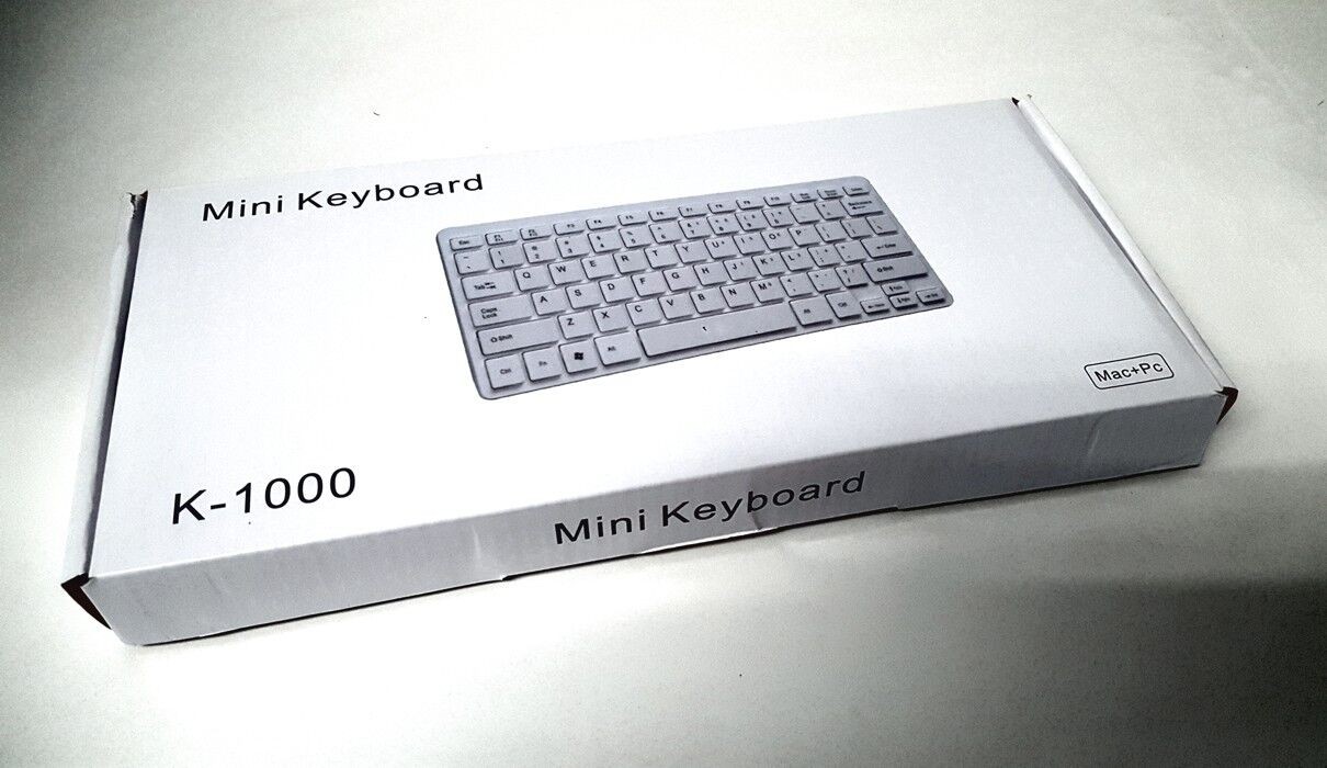 CQT 78 Keys Mini Slim Lightweight Wired USB Plastic White Keyboard Windows 7 10