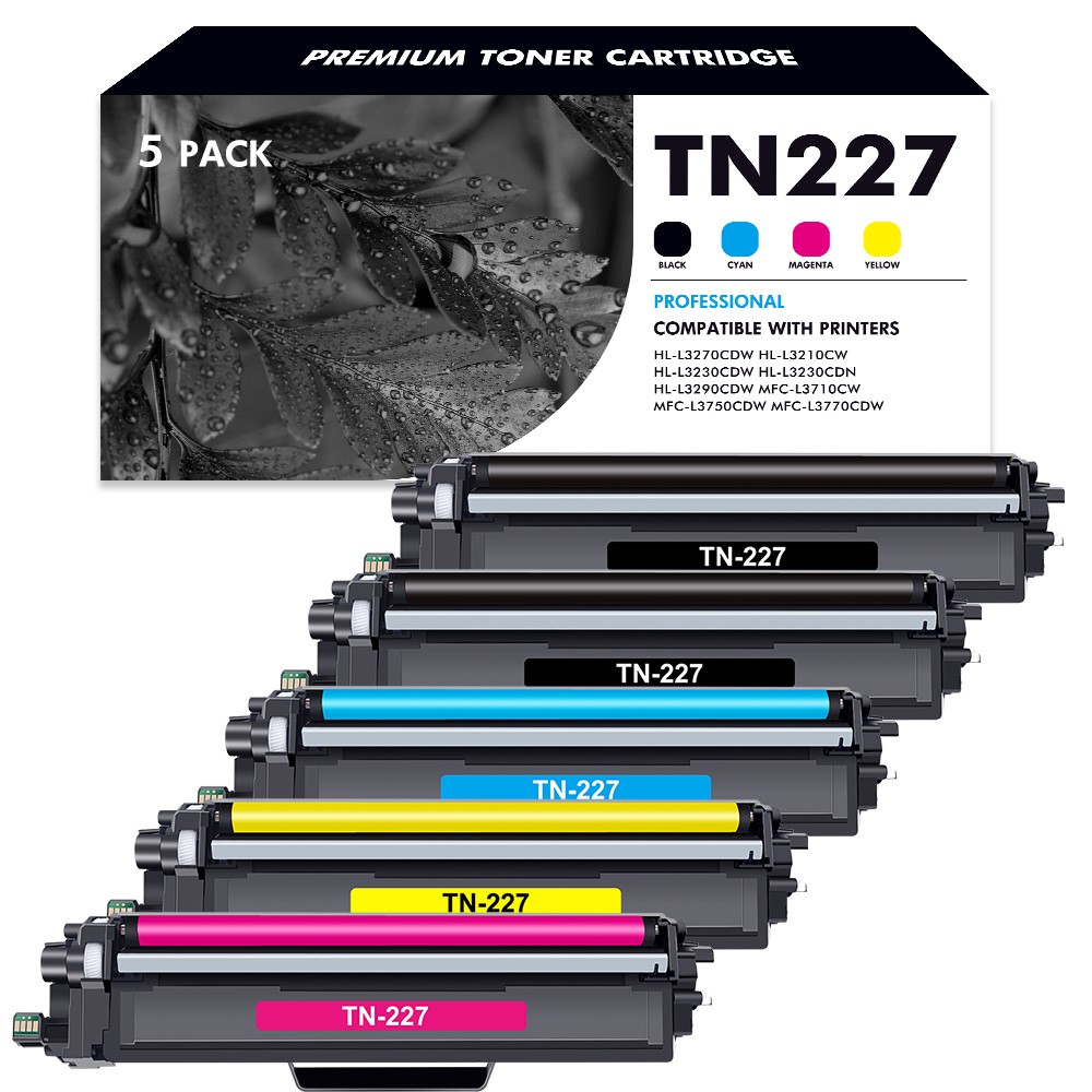 5PK Compatible For Brother TN223 TN227 Toner MFC-L3770CDW HL-L3270CDW L3290CDW