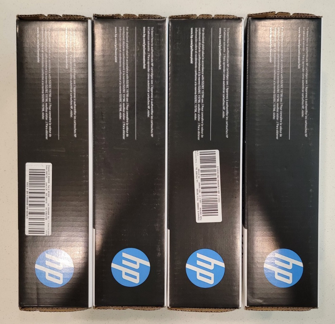 Genuine HP 210X Full CMYK High Yield Toner Set NIB W2100X W2101X W2102X W2103X