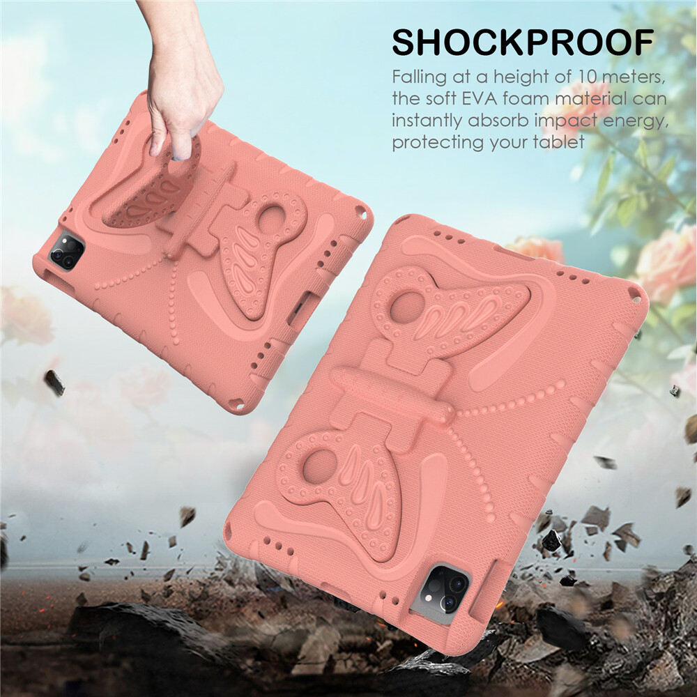 For iPad Air Pro 11 12.9 13-inch 2026 Kids Shockproof EVA Case Stand Cover Strap