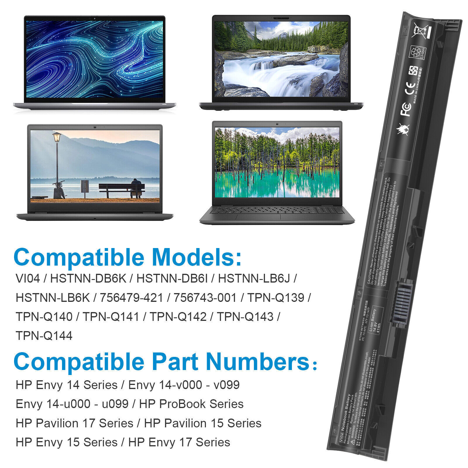 V104 VI04 Laptop Battery for HP 756478-421 756743-001 756744-001 756745-001