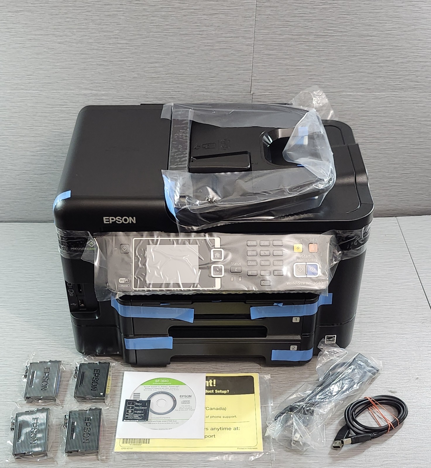 Epson Workforce WF-3640 All-in-One Printer, Wireless, Color, Copier BRAND NEW