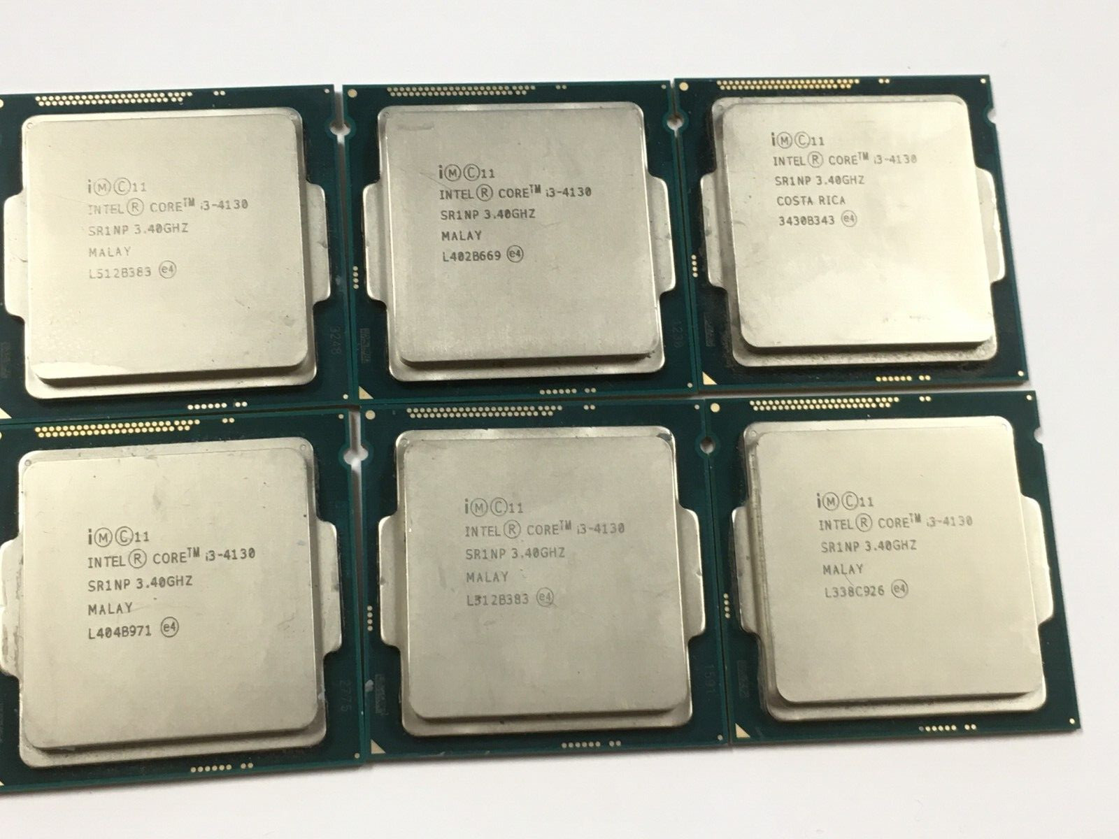 Lot of 6 – Intel Core i3 – 4130 / SR1NP 3.40GHz 3MB Dual-Core CPU LGA1150