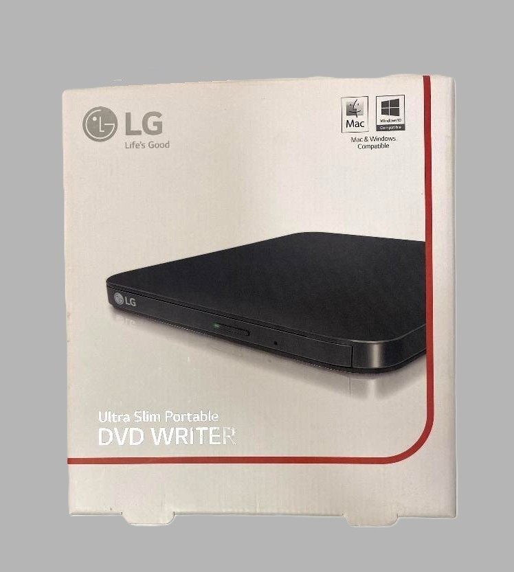 USB DVD Writer LG Ultra Slim Portable External Drive SP80NB80. NIB. Guaranteed!