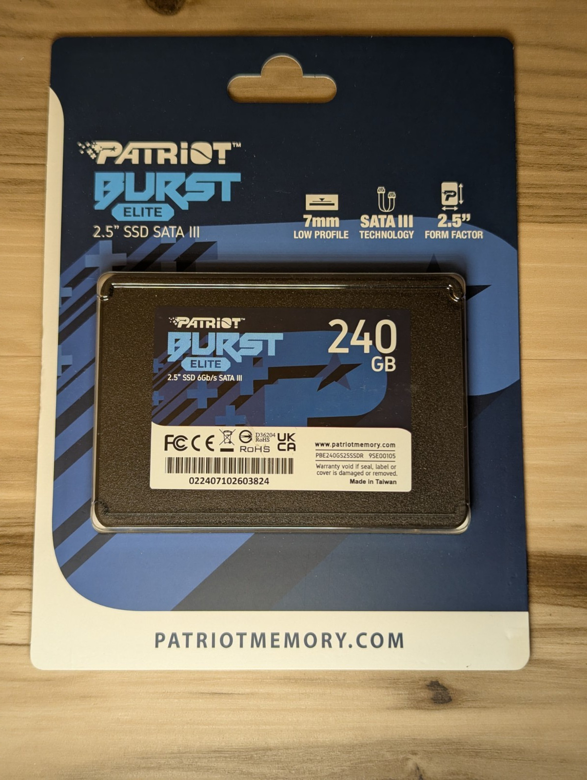 Patriot Burst Elite 240GB, Internal, 2.5 inch (PBE240GS25SSDR) Solid State Drive