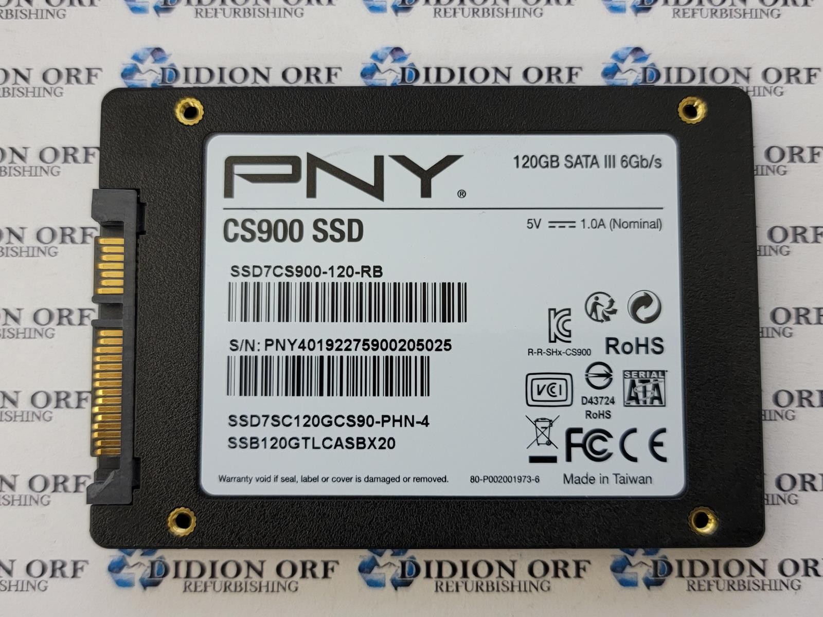 PNY CS900 120GB 2.5″ SATA SSD SSD7CS900-120-RB Grade A, SKU 12024