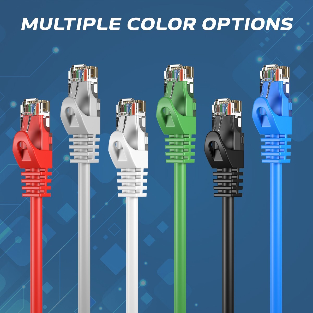 Cat6 Patch Cord Network Cable Ethernet LAN RJ45 UTP 3 6 10 20 50 100 200 FT LOT