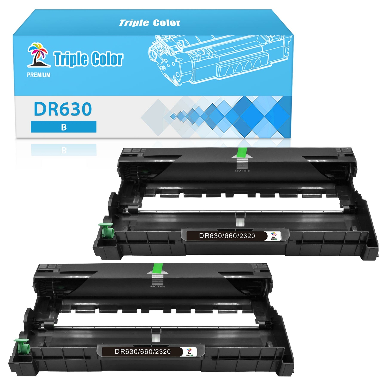 2 PK DR630 Drum Unit For Brother DR660 HL-L2320D L2360DW L2380W DCP-L2520DW