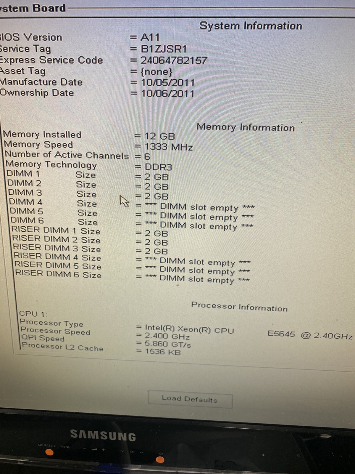 Dell Precision T7500 2X Xeon E5645 2.4GHz 8 Core 12GB ECC RAM DVD No drive