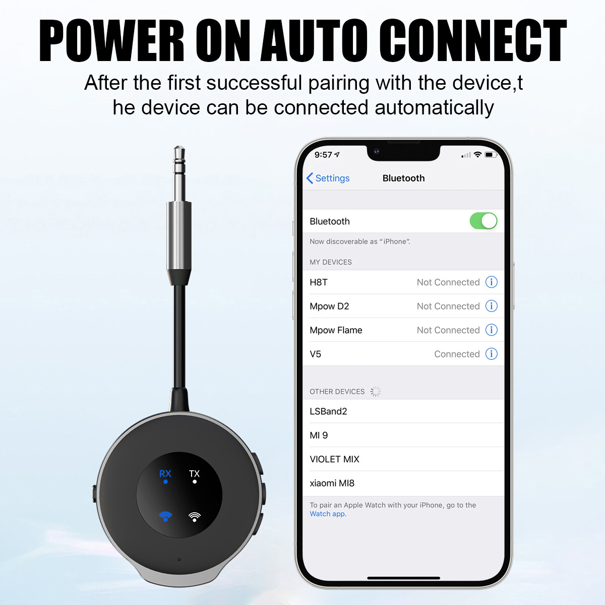 USB Wireless Bluetooth 5.3 Transmitter Receiver FM Car Music Audio Aux Adapter