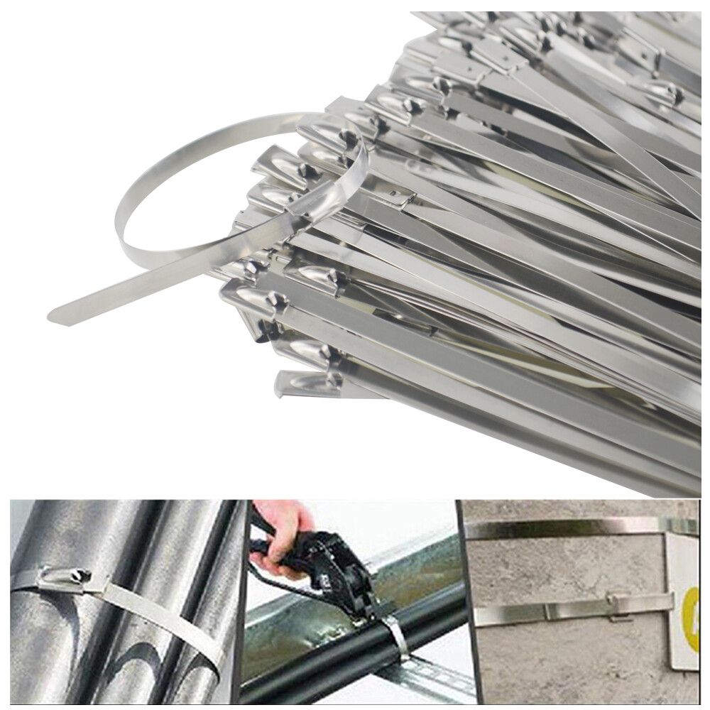 Stainless Steel 4 6 8 10 12 15 18 24 30 36 48 inch Zip Tie Heavy Duty Metal LOT
