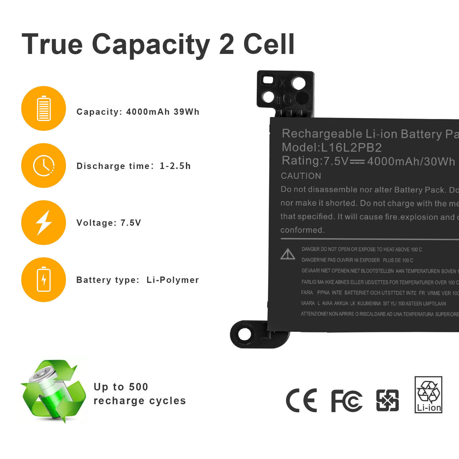 L16L2PB2 Laptop Battery For Lenovo Ideapad 320 330 L16L2PB3 L16M2PB1 L16M2PB2