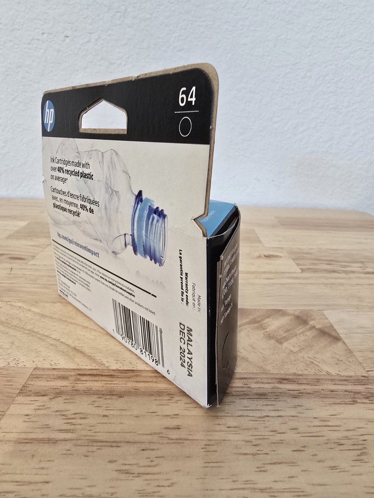 HP 64 Genuine: Black Ink Cartridge N9J90AN EXP. 12/2024 Brand New Sealed