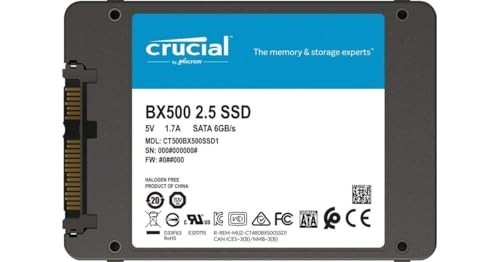 Internal Solid State Drive 500 GB SATA SSD 2.5 Inch 550 MB/s Read 500 MB/s Write