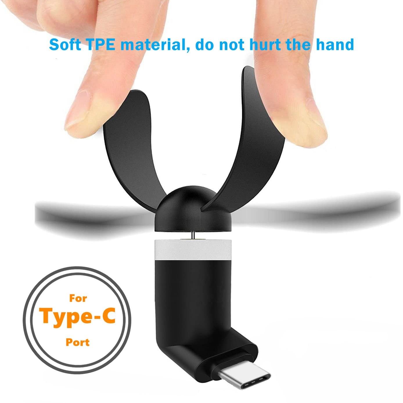 Type USB C Cell Phone Fan for iPhone Series 15, One Size, Black x4