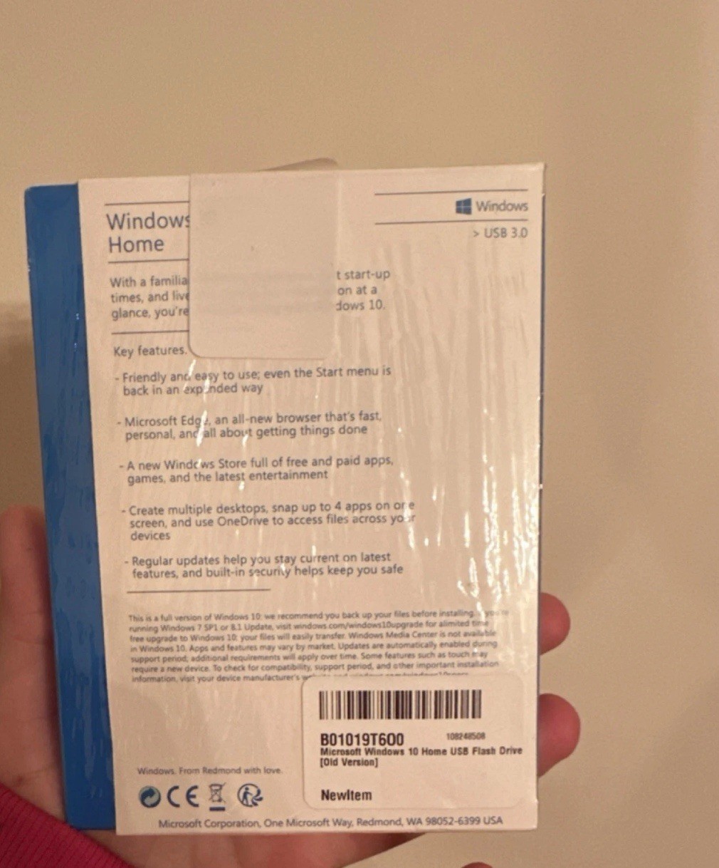Microsoft Windows 10 Home USB Flash Drive English Operating System Software