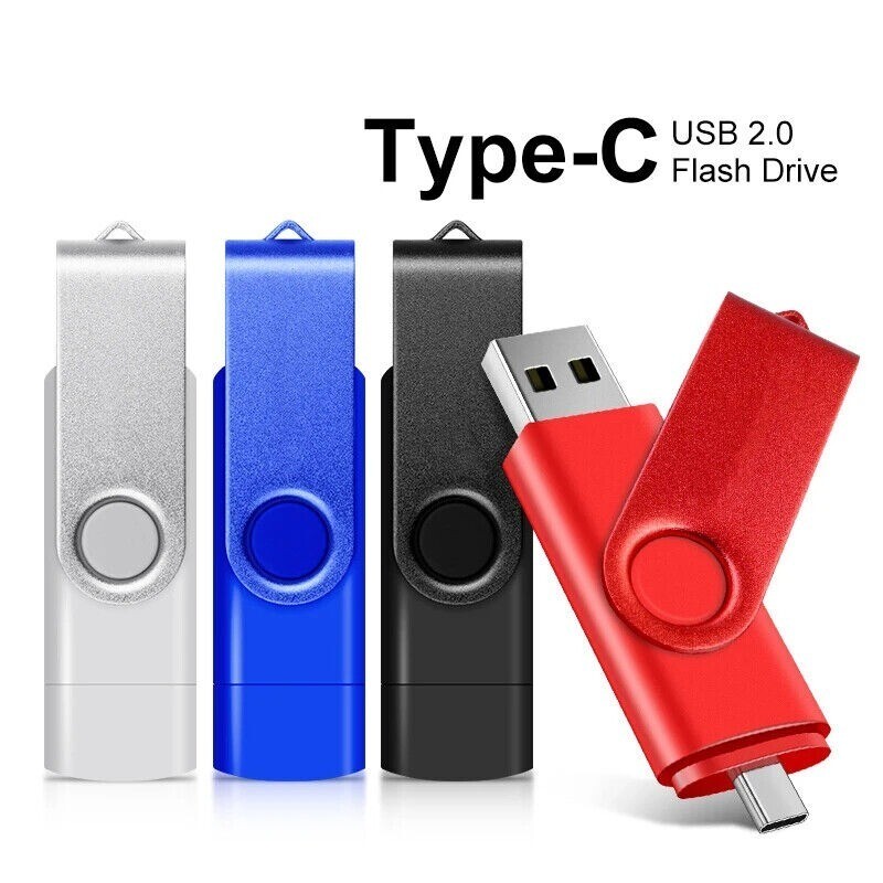 TYPE-C OTG 2 in 1 USB Memory Photo Stick Flash Pen Drive Phone Laptop PC Mac