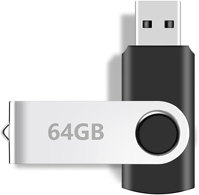 64GB USB Flash Drive, USB 2.0 Flash Memory Stick 64GB for PC/Laptop, High Speed
