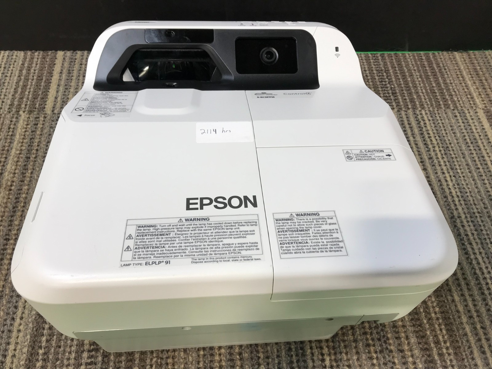 Epson BrightLink 695WI / H740A 3LCD WXGA Projector 3500 Lumens VARIOUS HOURS
