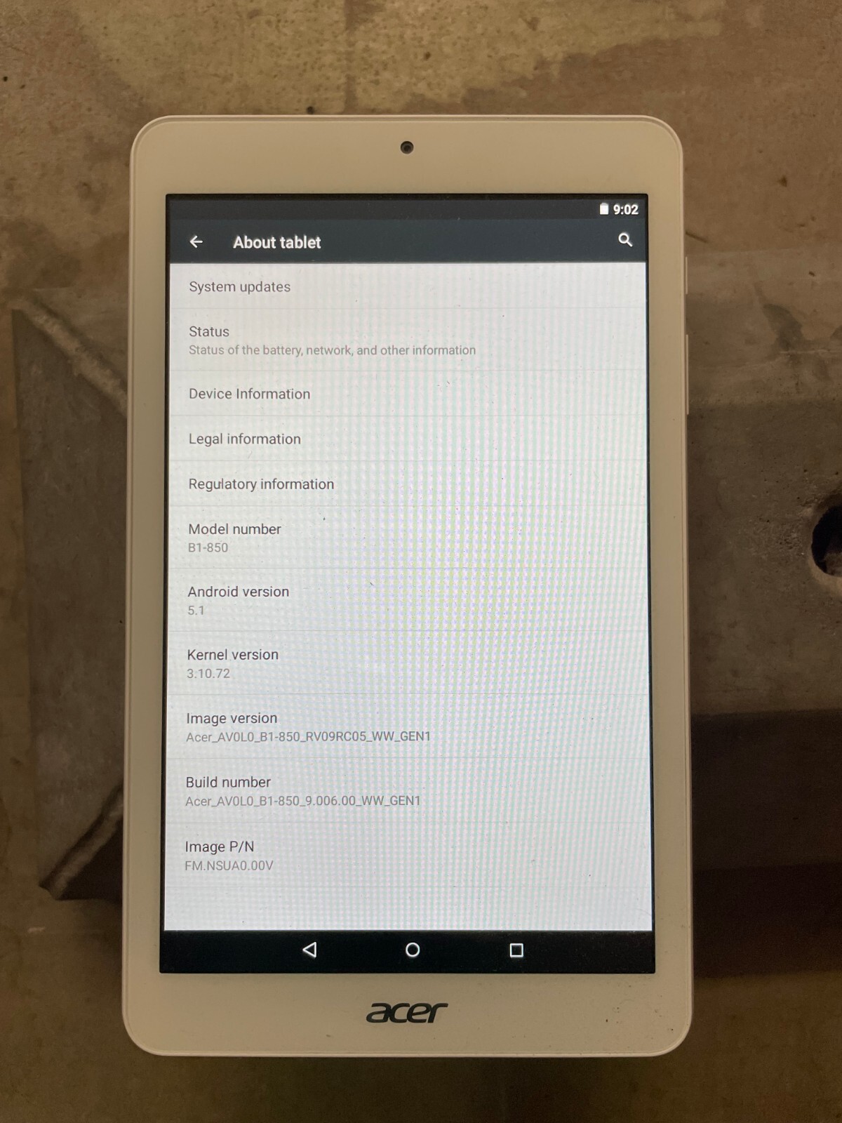 Acer Iconia One 8 – 2016 Android Tablet – 8GB HD, 1GB Ram (NO GOOGLE PLAY)