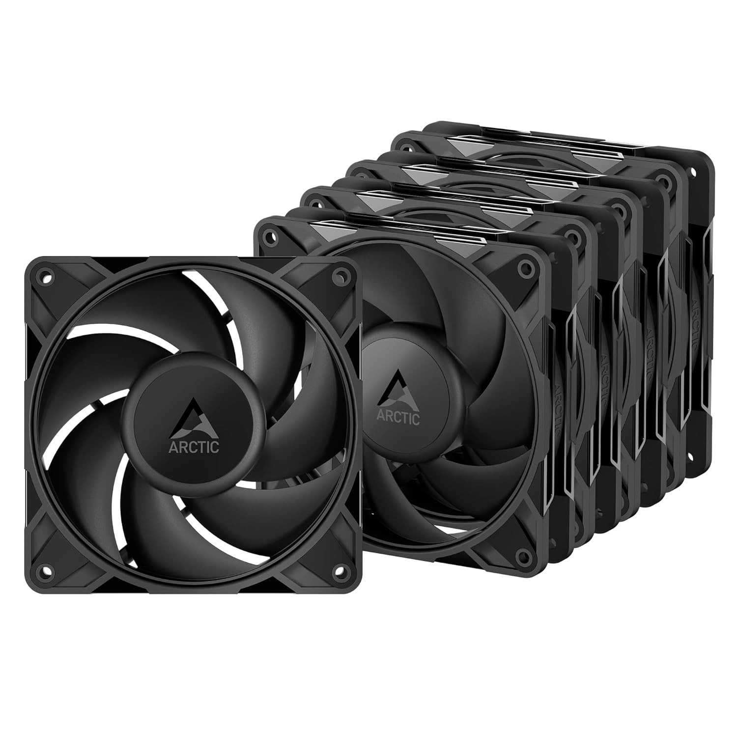 P12 Pro LN 5 Pack 120mm PWM Fan, Low Noise, Fluid Dynamic Bearing, Black