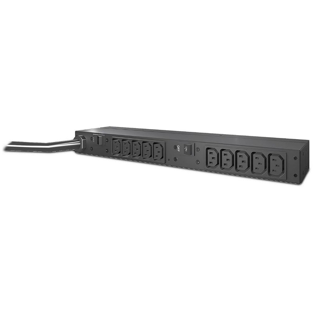 APC NetShelter AP9571A Basic Rack PDU 30A 208V 1U 10x C13 Outlets Power Strip