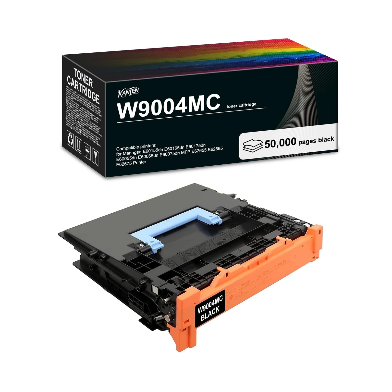 KANTEN W9004 W9004MC Black Toner Cartridge 1pack (with Chip) Replacement for …
