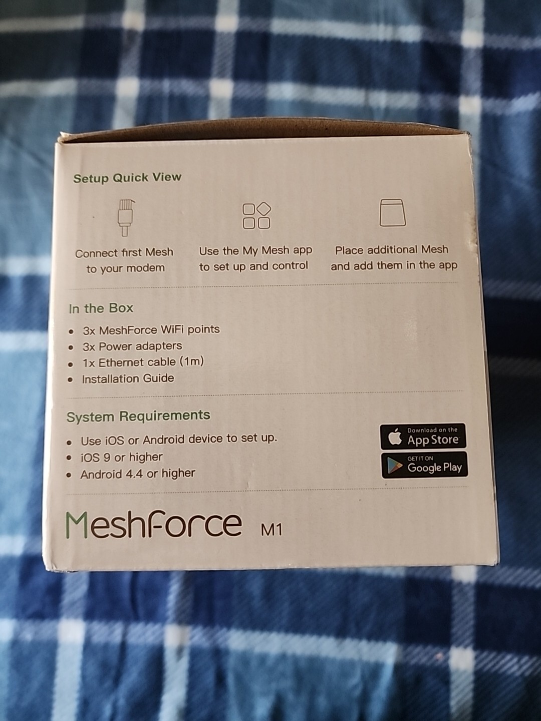 MeshForce M1 Whole Home Mesh WiFi System AC1200 Dual Band 3 Pack Covers 4500ft