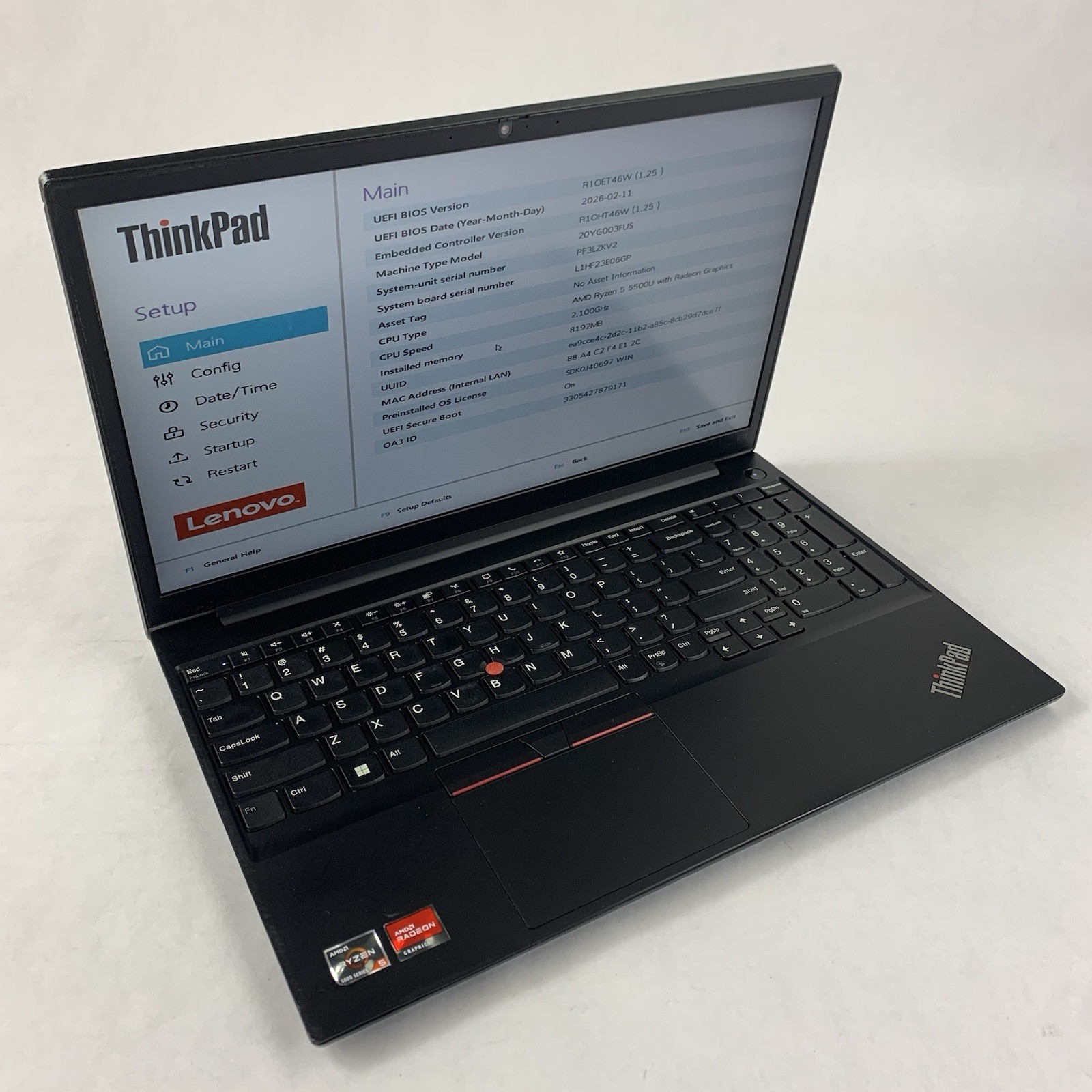 Lenovo ThinkPad E15 Gen 3 15.6″ Ryzen 5 5500U 2.1 GHz 8 GB RAM No OS/HDD/AC Dent
