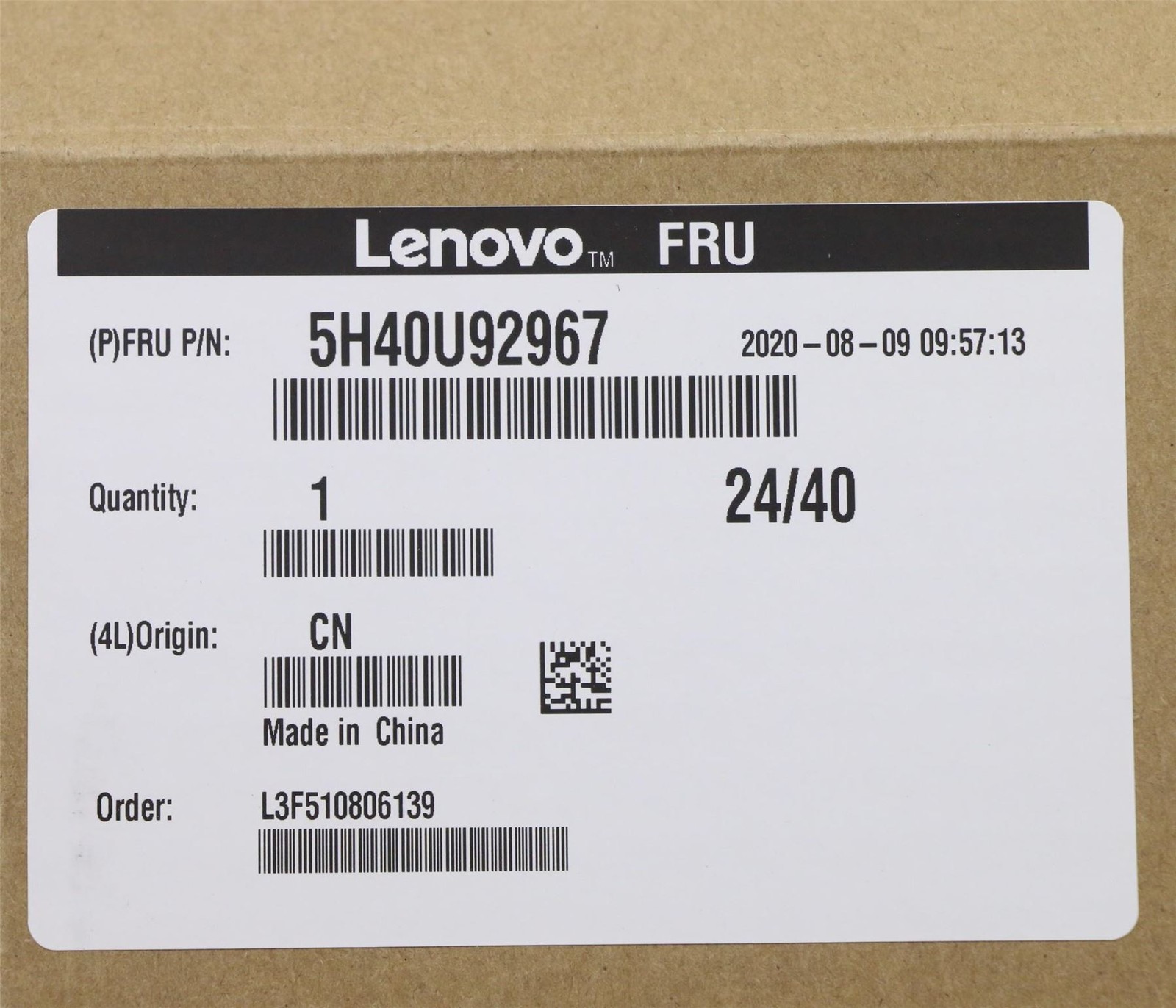 Lenovo ThinkStation P340 Tiny Fan Heatsink 5H40U92967