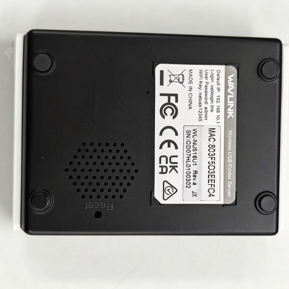 USB Wireless Print Server Standalone WiFi Print Server w/10/100Mbps LAN/Bridge