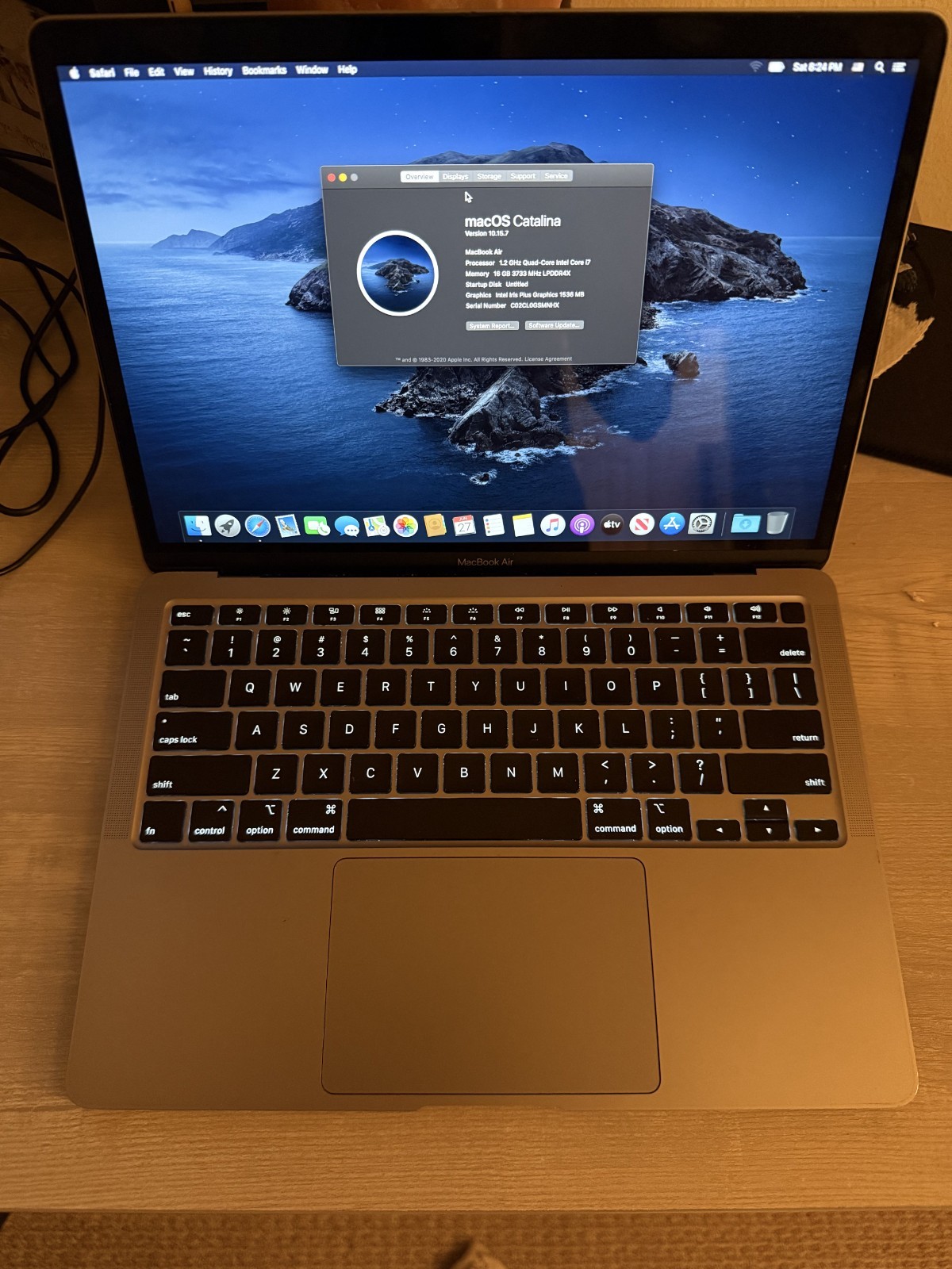 2020 Apple MacBook Air 13.3″ i7 1.20GHz/16GB/256GB SSD (Space Gray) – A2179