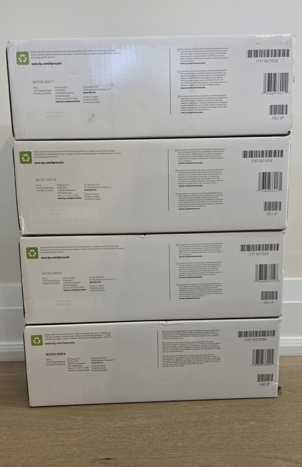 HP 210X Black High Yield, 210A Cyan/Magenta/Yellow Standard Yield Toner Set