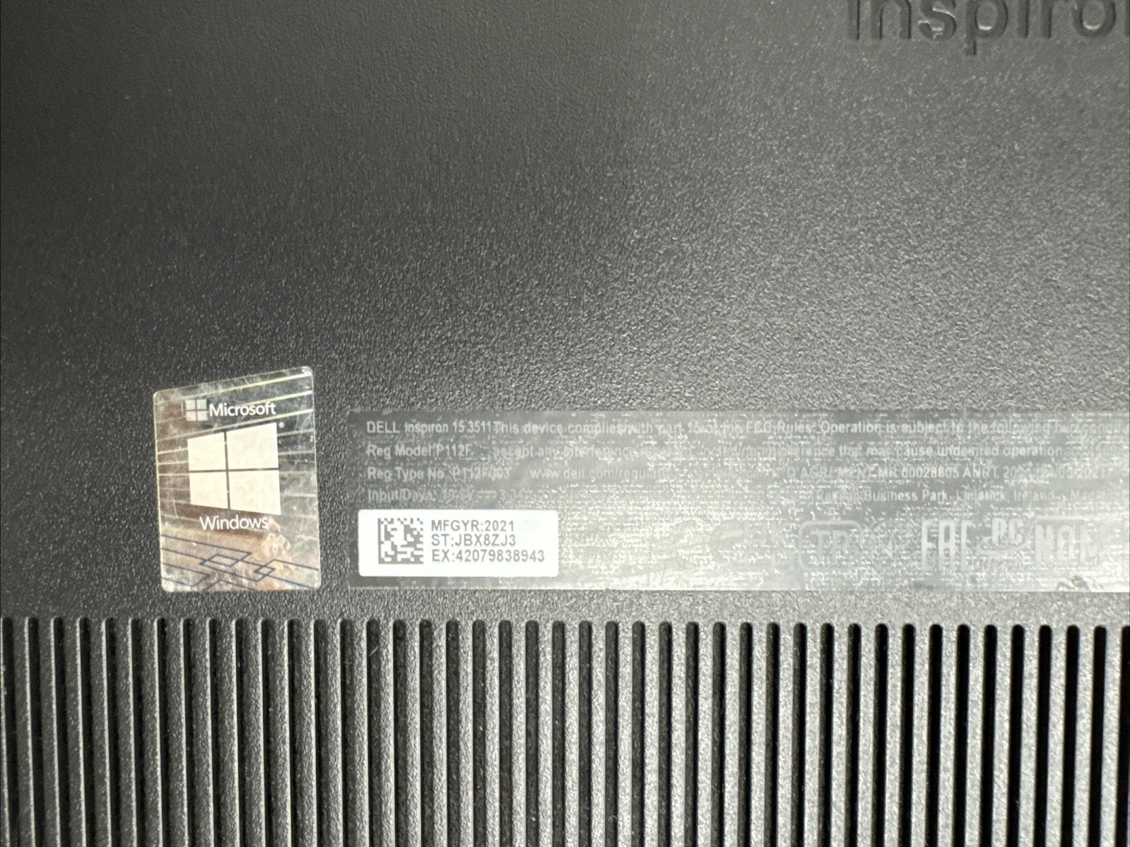 Dell Inspiron 15 3511 | i5-1035G1 @ 1.00GHz/12GB/512GB SSD | Win11Pro (-20)