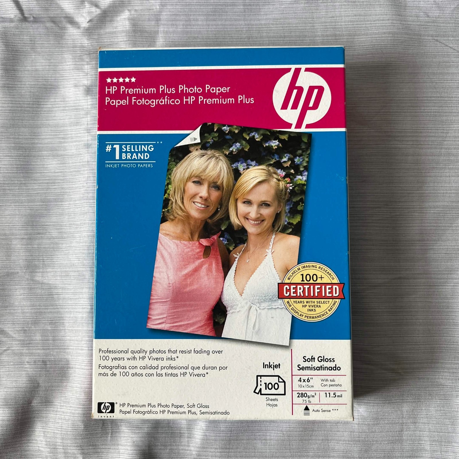 New HP Photo Premium Plus Photo Paper – 11.5mil 4×6 INKJET 100 Sheets Soft Gloss