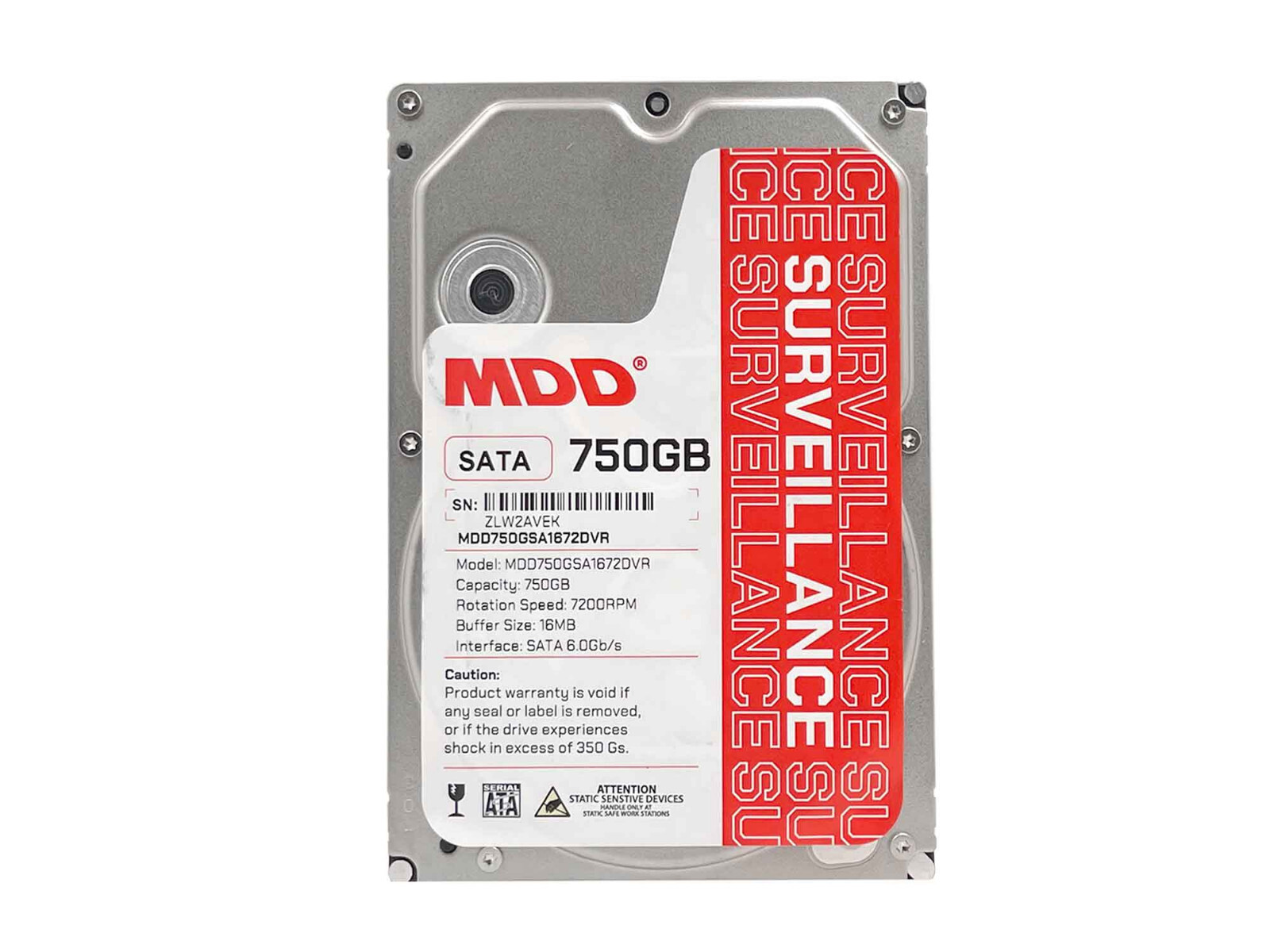 MDD 750GB 7200RPM 256MB SATA 6.0Gb/s 3.5″ Surveillance HDD- 3 Year Warranty