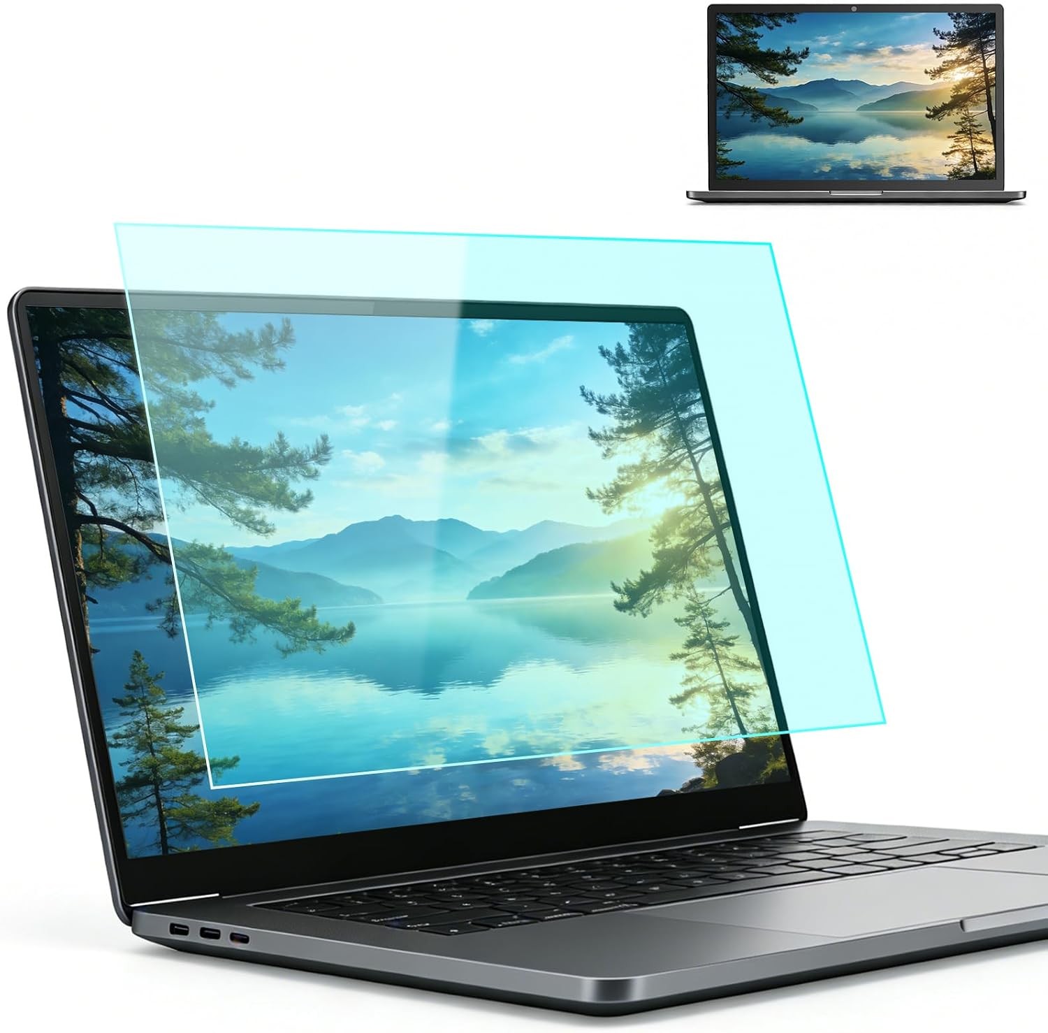 Matte Anti Glare Film 14 Inch 16:10 Laptop Screen Protector, Anti Blue Light, 2-