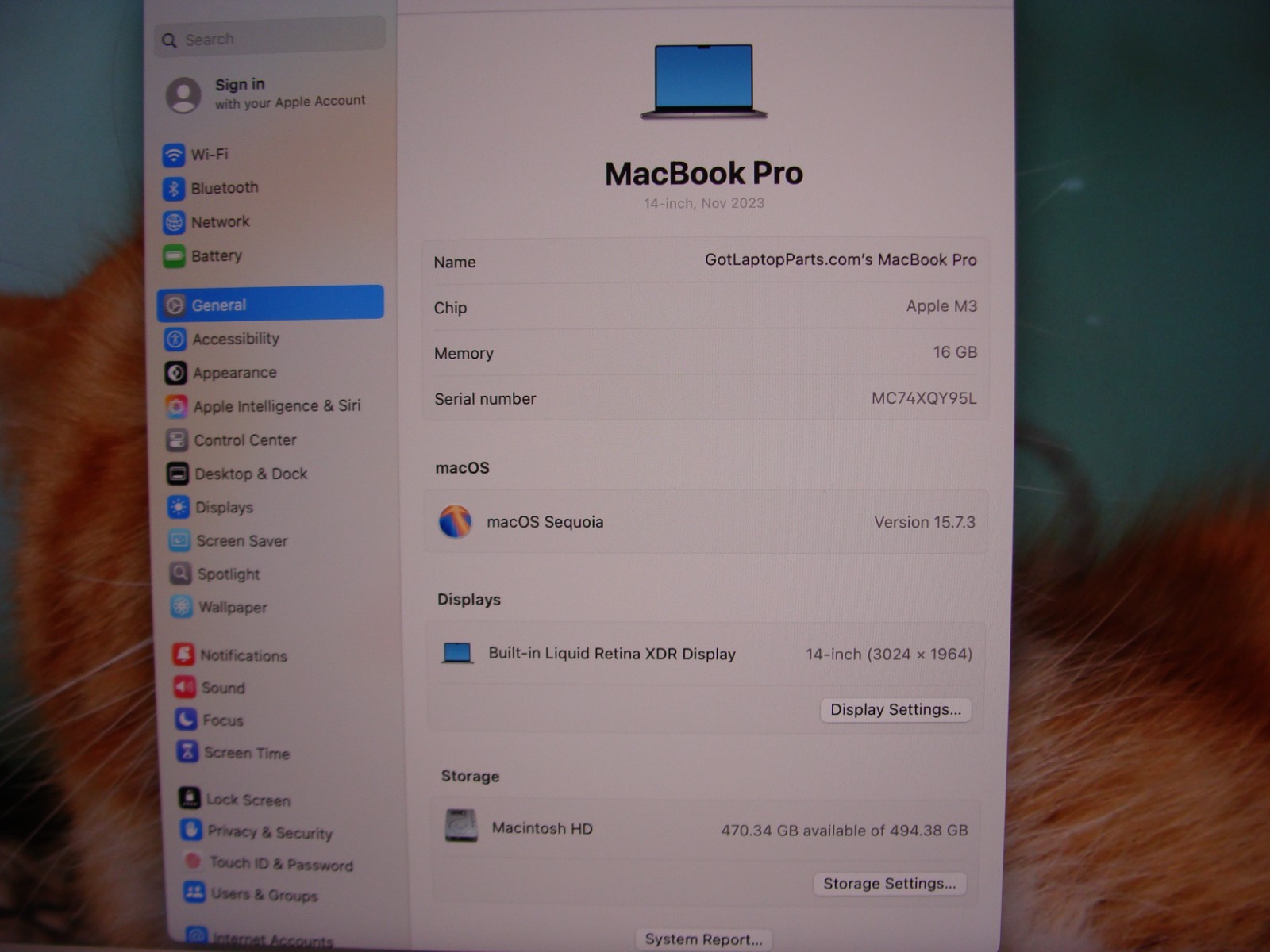 Apple Macbook Pro 14″ (2023) A2918 M3 4.05GHz 8CPU/10GPU 16GB 512GB SSD +Charger
