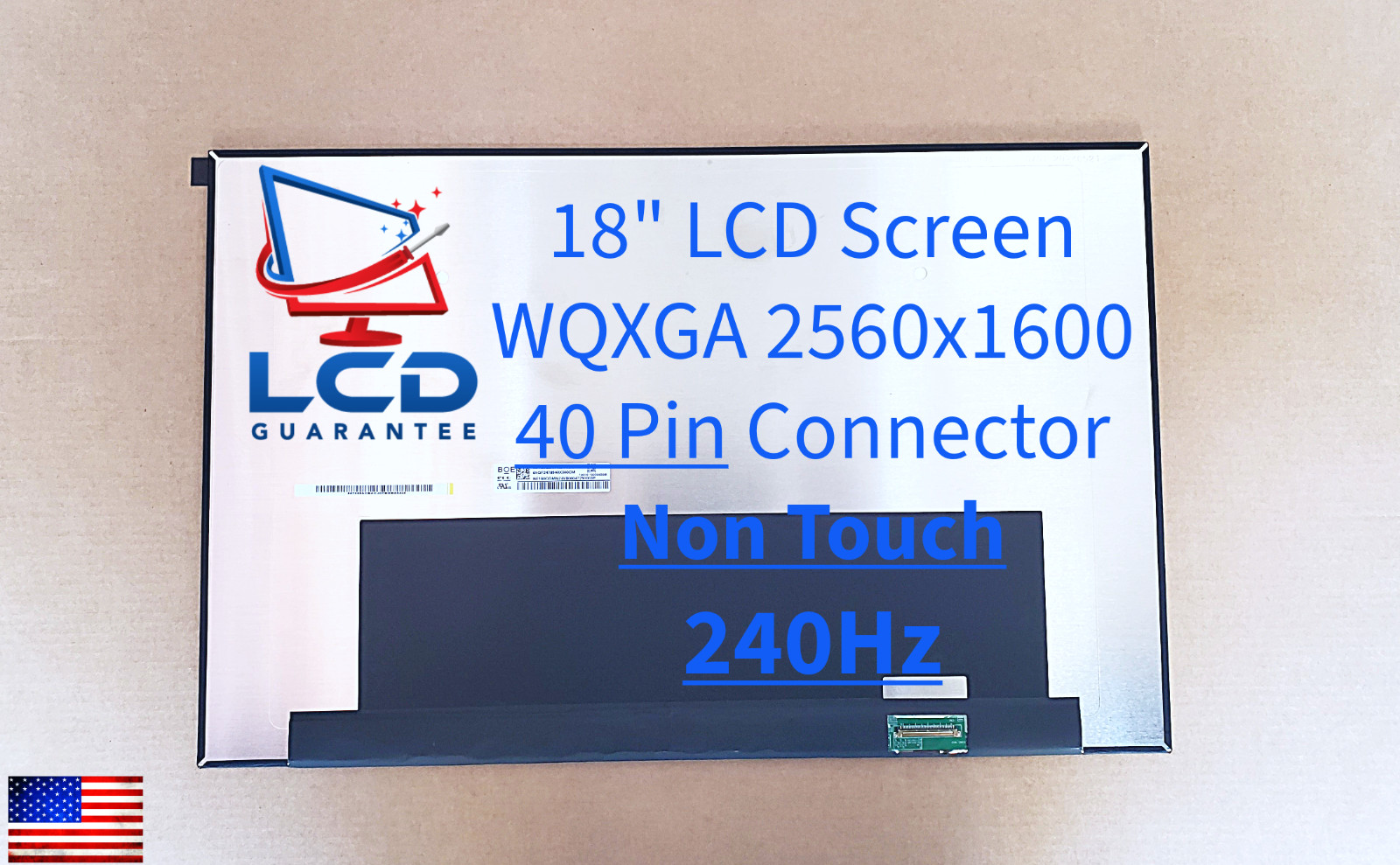 B180QAN01.0 AUO 18″ WQXGA QHD+ 240Hz Non-Touch LCD Laptop Screen Panel